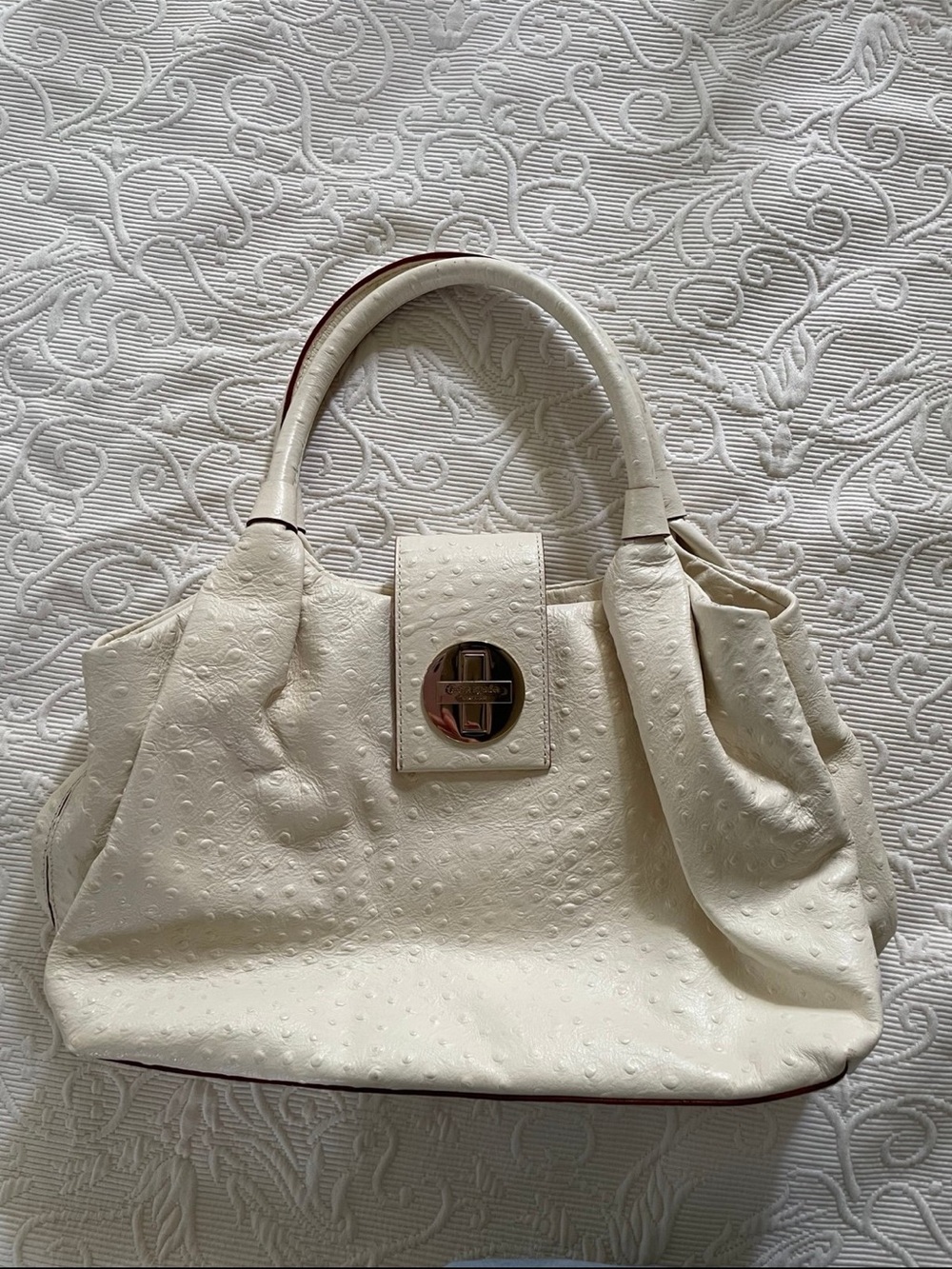 Kate Spade Bexley Stevie Ostrich Shoulder Bag